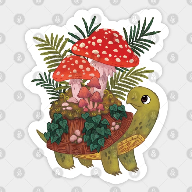 Mushroom Turtle 2 Sticker by MichelleScribbles